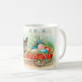 ヴィンテージイースターチキン,自転車イースターエッグに乗る コーヒーマグカップ (正面右)