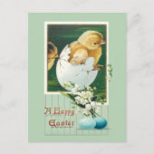 ヴィンテージイースターチックスとグリーティング ポストカード (正面)