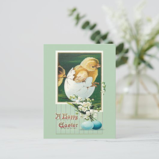 ヴィンテージイースターチックスとグリーティング ポストカード (スタンド正面)