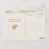 ヴィンテージイースターチックスと詩おもしろい園 ポストカード (裏面)