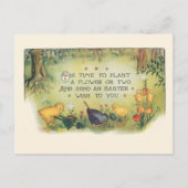 ヴィンテージイースターチックスと詩おもしろい園 ポストカード (正面)