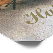 ヴィンテージイースターチックスと赤いチューリップの花 ポスター (角)