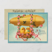 ヴィンテージイースターチックス熱気球 シーズンポストカード (正面/裏面)