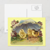 ヴィンテージイースターチックス&パラソル シーズンポストカード (正面/裏面)