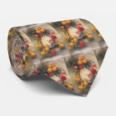 ヴィンテージイースターチックス、赤いチューリップの花を持つ卵 ネクタイ (ロール)