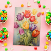 ヴィンテージイースターチューリップ ポストカード