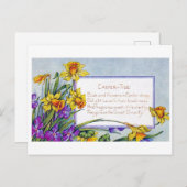 ヴィンテージイースターナルキッセスフラワー ポストカード (正面/裏面)