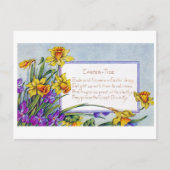 ヴィンテージイースターナルキッセスフラワー ポストカード (正面)