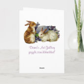 ヴィンテージイースターバイオレットガール – カード (裏面)