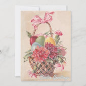 ヴィンテージイースターバスケッカスタムト挨拶イースター シーズンカード (正面)