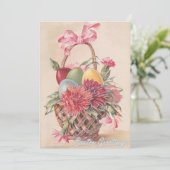 ヴィンテージイースターバスケッカスタムト挨拶イースター シーズンカード (スタンド正面)