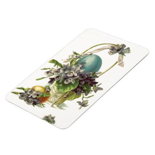 ヴィンテージイースターバスケットエッグプレミアムフレキシ磁石 マグネット (左側)