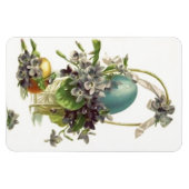 ヴィンテージイースターバスケットエッグプレミアムフレキシ磁石 マグネット (横)