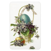 ヴィンテージイースターバスケットエッグプレミアムフレキシ磁石 マグネット (縦)