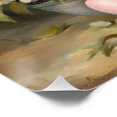 ヴィンテージイースターバニーとイースターエッグと花 ポスター (コーナー)