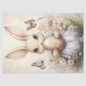 ヴィンテージイースターバニーとフローラ卵&蝶 薄葉紙 (正面)