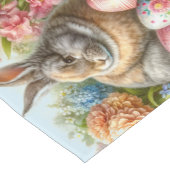 ヴィンテージイースターバニーとホリデーエッグテーブルランナー ショートテーブルランナー (コーナー)