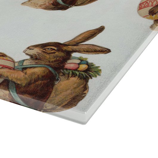 ヴィンテージイースターバニーと卵 カッティングボード (角)