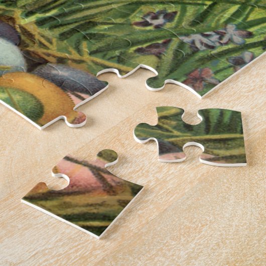 ヴィンテージイースターバニーと子供たちハッピー東潮 ジグソーパズル (側面)