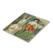 ヴィンテージイースターバニーと子供たちハッピー東潮 タイル (側面)