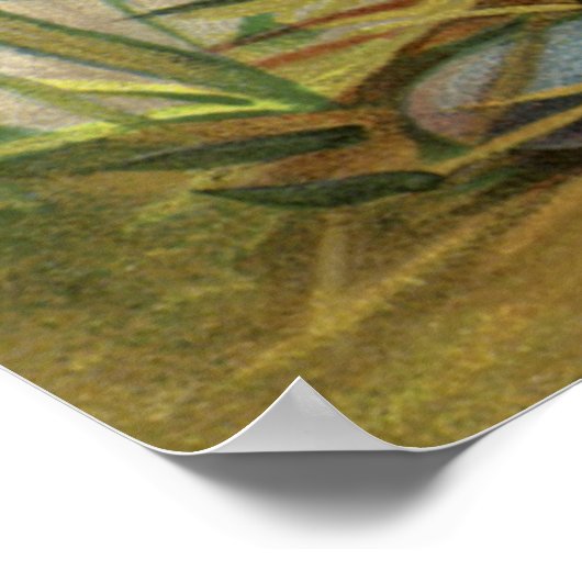 ヴィンテージイースターバニーと子供たちハッピー東潮 ポスター (角)