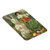 ヴィンテージイースターバニーと子供たちハッピー東潮 マグネット (右側)