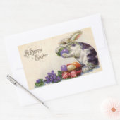 ヴィンテージイースターバニーのステッカー 長方形シール (封筒)