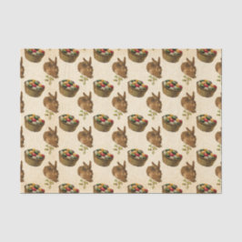 ヴィンテージイースターバニーのパーティータイル組織 薄葉紙