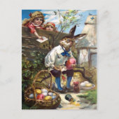 ヴィンテージイースターバニーはがき ポストカード (正面)