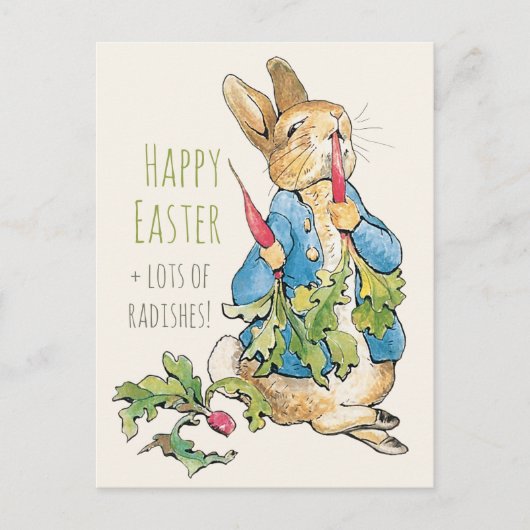 ヴィンテージイースターバニーは大根に峡谷CC1110 ポストカード (正面)