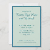 ヴィンテージイースターバニーイラストレーション招待状 招待状 (裏面)