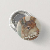 ヴィンテージイースターバニーウサギ 缶バッジ (正面&裏面)