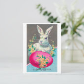 ヴィンテージイースターバニーエッグフラワー ポストカード (スタンド正面)