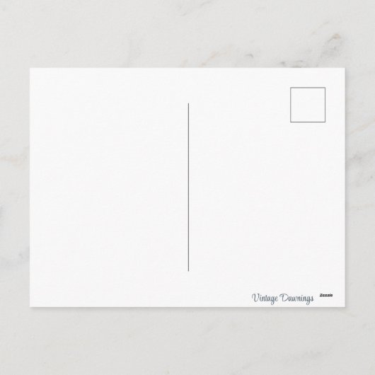 ヴィンテージイースターバニーカスタムイースターグリーティング シーズンポストカード (裏面)