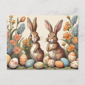 ヴィンテージイースターバニーズエッグ狩り シーズンポストカード (正面)