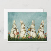 ヴィンテージイースターバニーズミュージシャンズ遊楽器 ポストカード (正面/裏面)