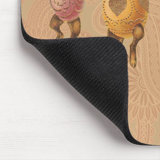 ヴィンテージイースターバニーズ踊りウィズエッグコスチューム マウスパッド (コーナー)