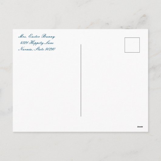 ヴィンテージイースターバニーフローラ シーズンポストカード (裏面)