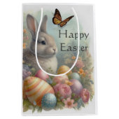 ヴィンテージイースターバニーホリデイ ミディアムペーパーバッグ (正面)