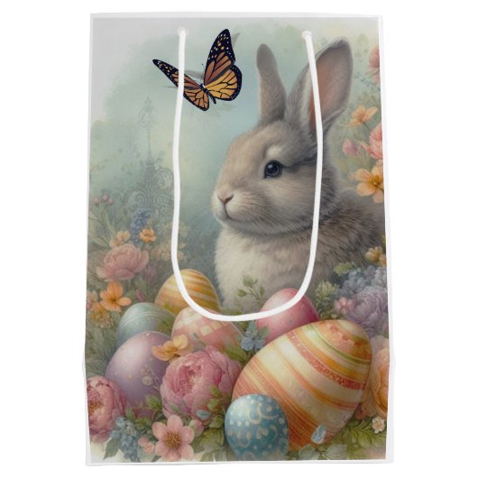 ヴィンテージイースターバニーホリデイ ミディアムペーパーバッグ (裏面)