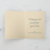 ヴィンテージイースターバニーホリデーカード シーズンカード (内部)