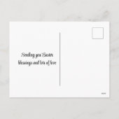 ヴィンテージイースターバニーホリデーグリーティングポストカード シーズンポストカード (裏面)