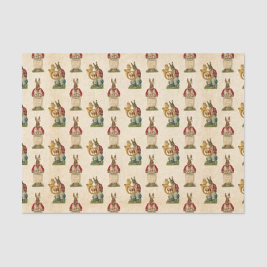 ヴィンテージイースターバニーホリデーパーティティッシュ 薄葉紙 (正面)