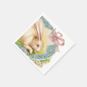 ヴィンテージイースターバニーホリデーパーティーナプキンス スタンダードカクテルナプキン (角)