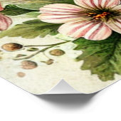 ヴィンテージイースターバニーラビットエッグウォーターカラー ポスター (コーナー)