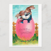 ヴィンテージイースターバニー愛好家 ポストカード (正面)