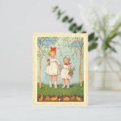 ヴィンテージイースターバニー葉書 シーズンポストカード (スタンド正面)