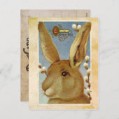ヴィンテージイースターバニー葉書 シーズンポストカード (正面/裏面)