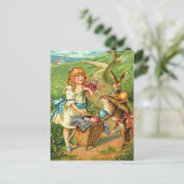 ヴィンテージイースターバニー葉書 シーズンポストカード (スタンド正面)