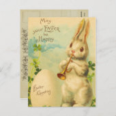 ヴィンテージイースターバニー葉書 シーズンポストカード (正面/裏面)